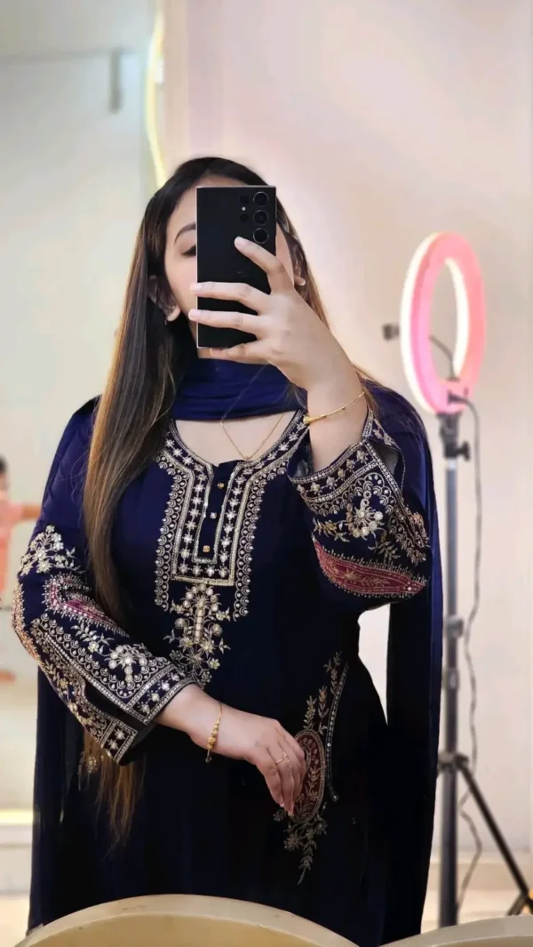 শিপন জর্জেট থ্রি-পিস - Image 2