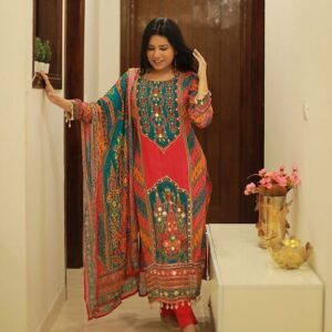 Georgette Readymade Three Piece