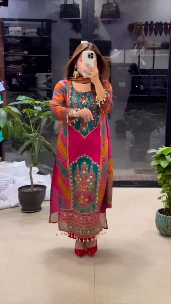 Georgette Readymade Three Piece - Image 2